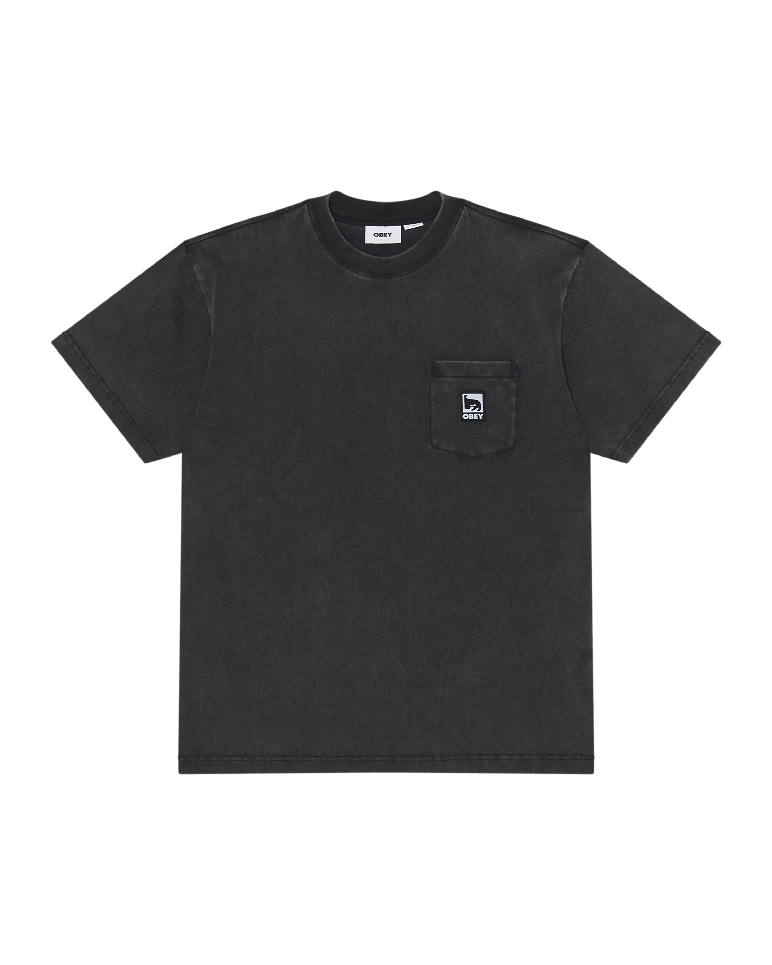 Obey Post Pocket Tee Dusty Black Limo Herren T-Shirt schwarz